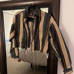 Vintage Justin Cropped Button Up